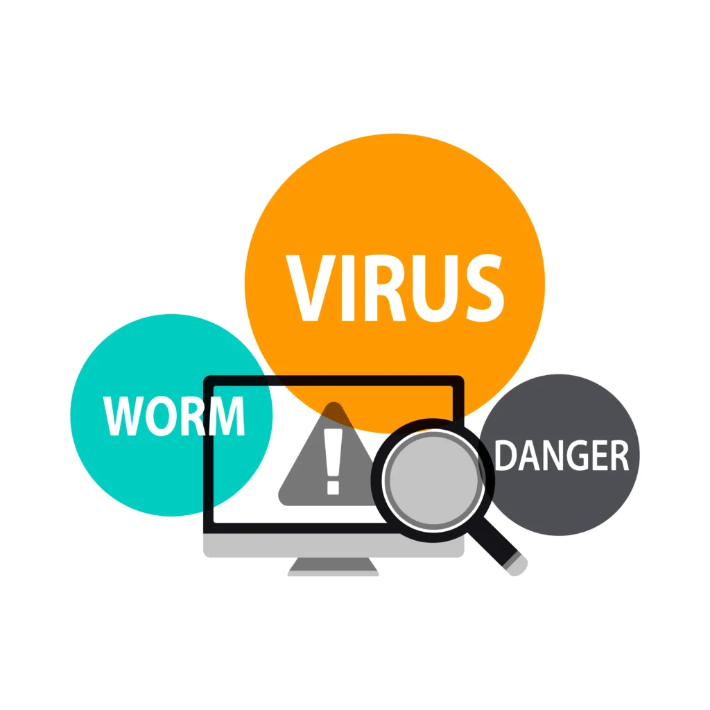 Komputer z wirusami - Bezpieczeństwo danych